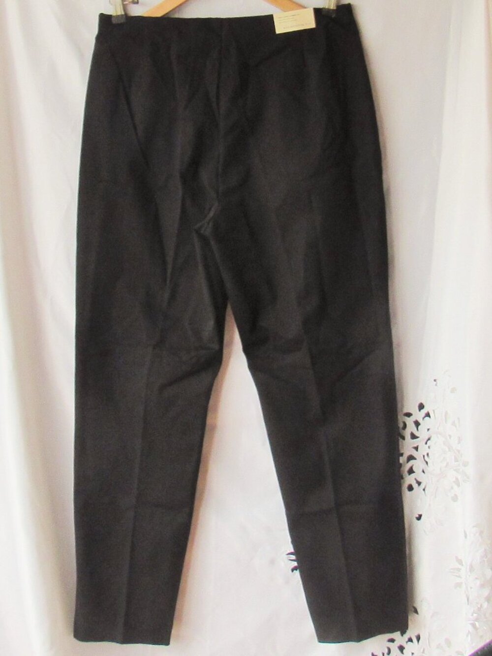 Eddie Bauer NWT Bremerton Fit Size 14 Side Zip High Waist Black Slacks     U1115